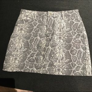 Snake Print Mini Skirt
